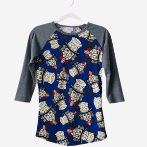 lularoe uncle sam blue and gray long sleeve tee